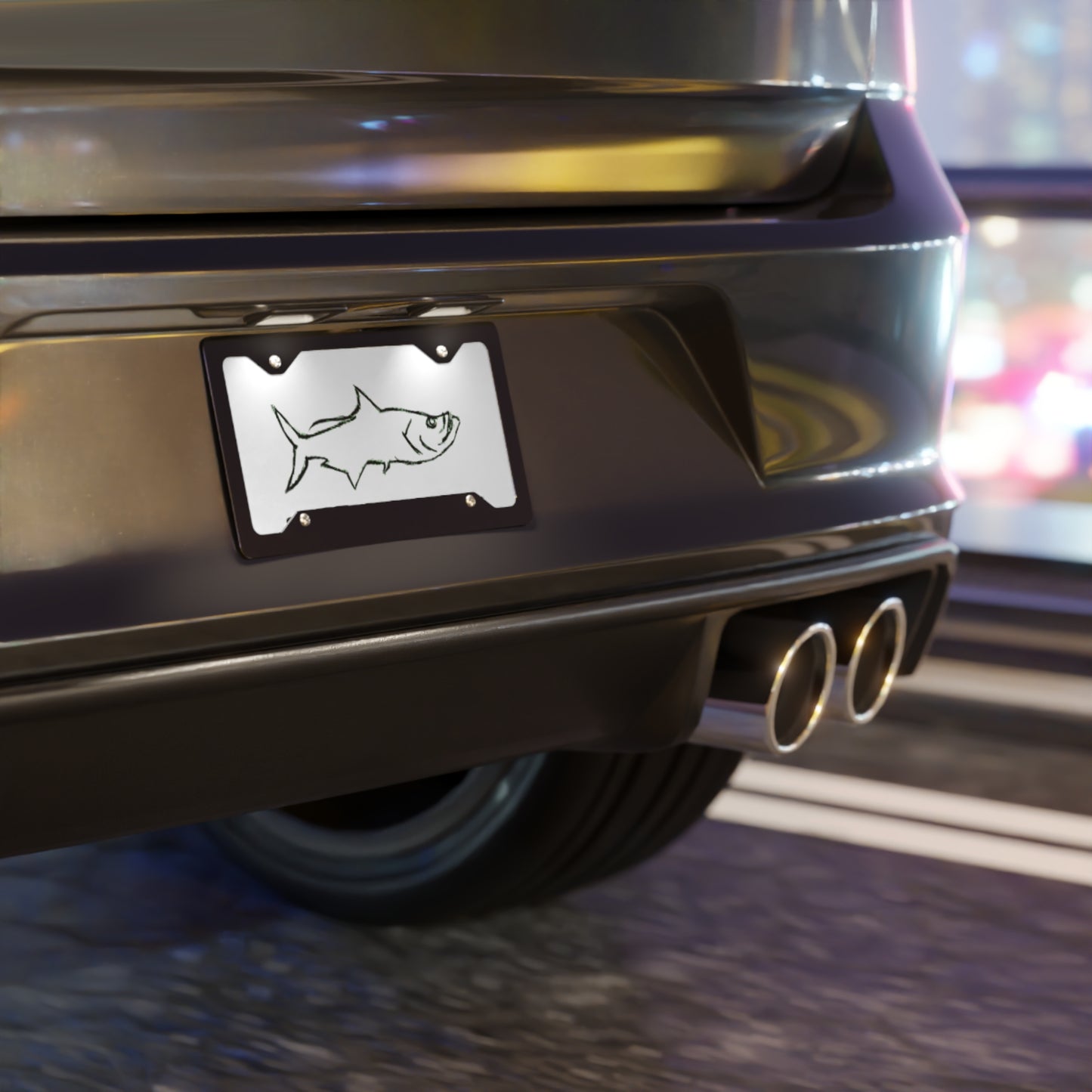 Minimalist Tarpon Vanity Plate