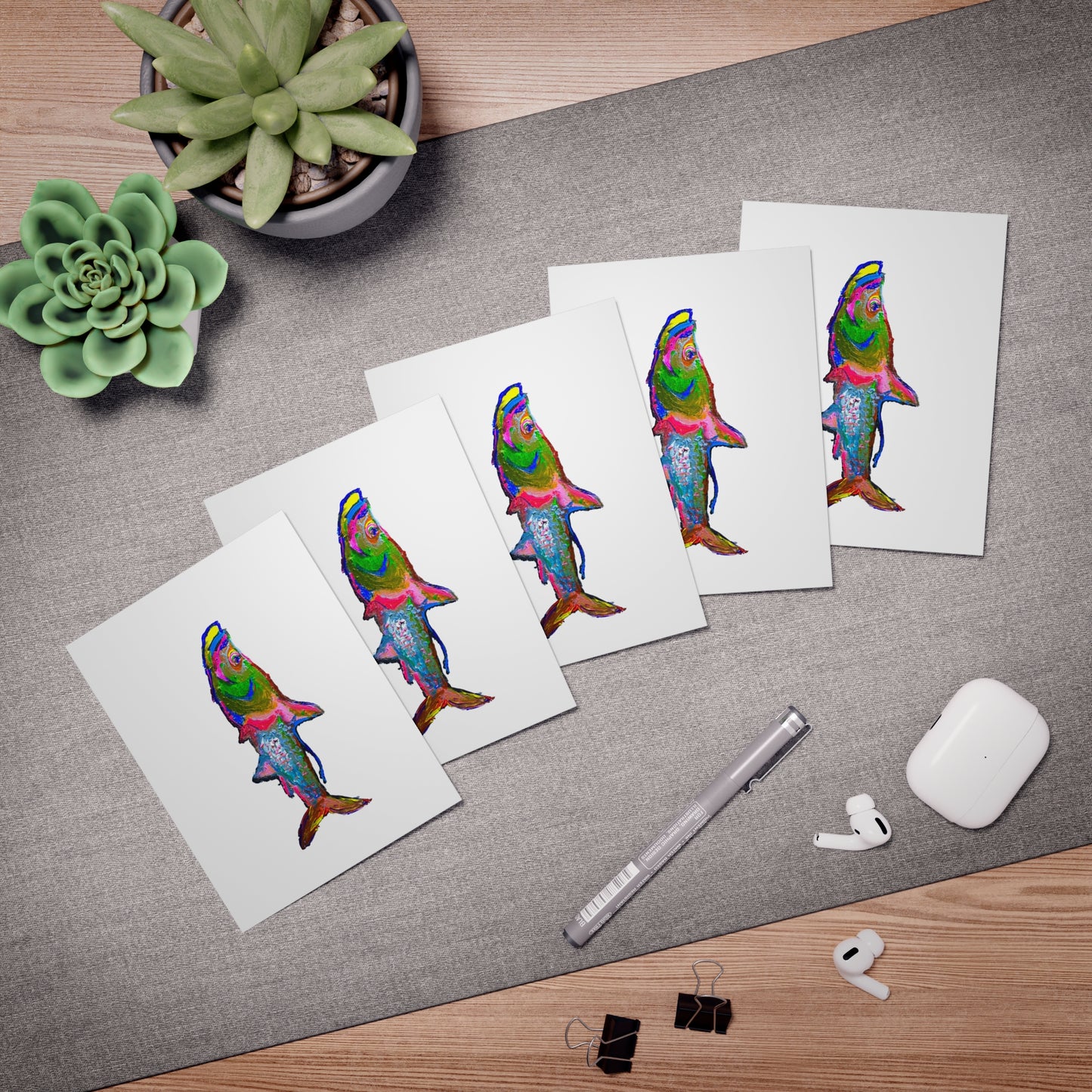 Tarpon Greeting Cards - Blank(5-Pack)
