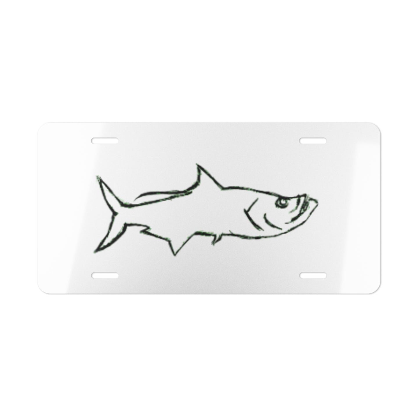 Minimalist Tarpon Vanity Plate
