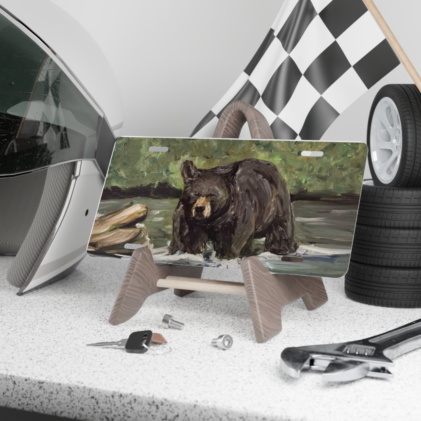 Black Bear Vanity Plate