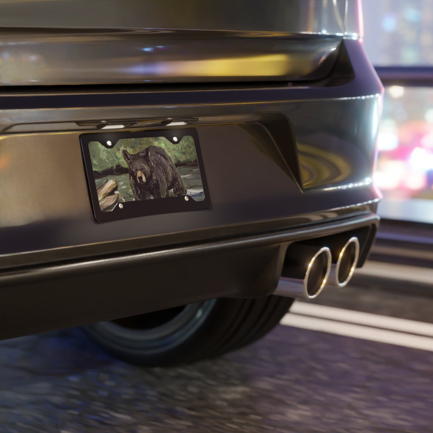 Black Bear Vanity Plate