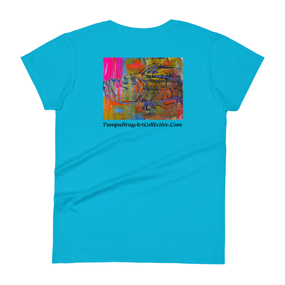 Women's Abstract Fish short sleeve t-shirt