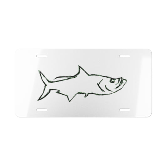 Minimalist Tarpon Vanity Plate