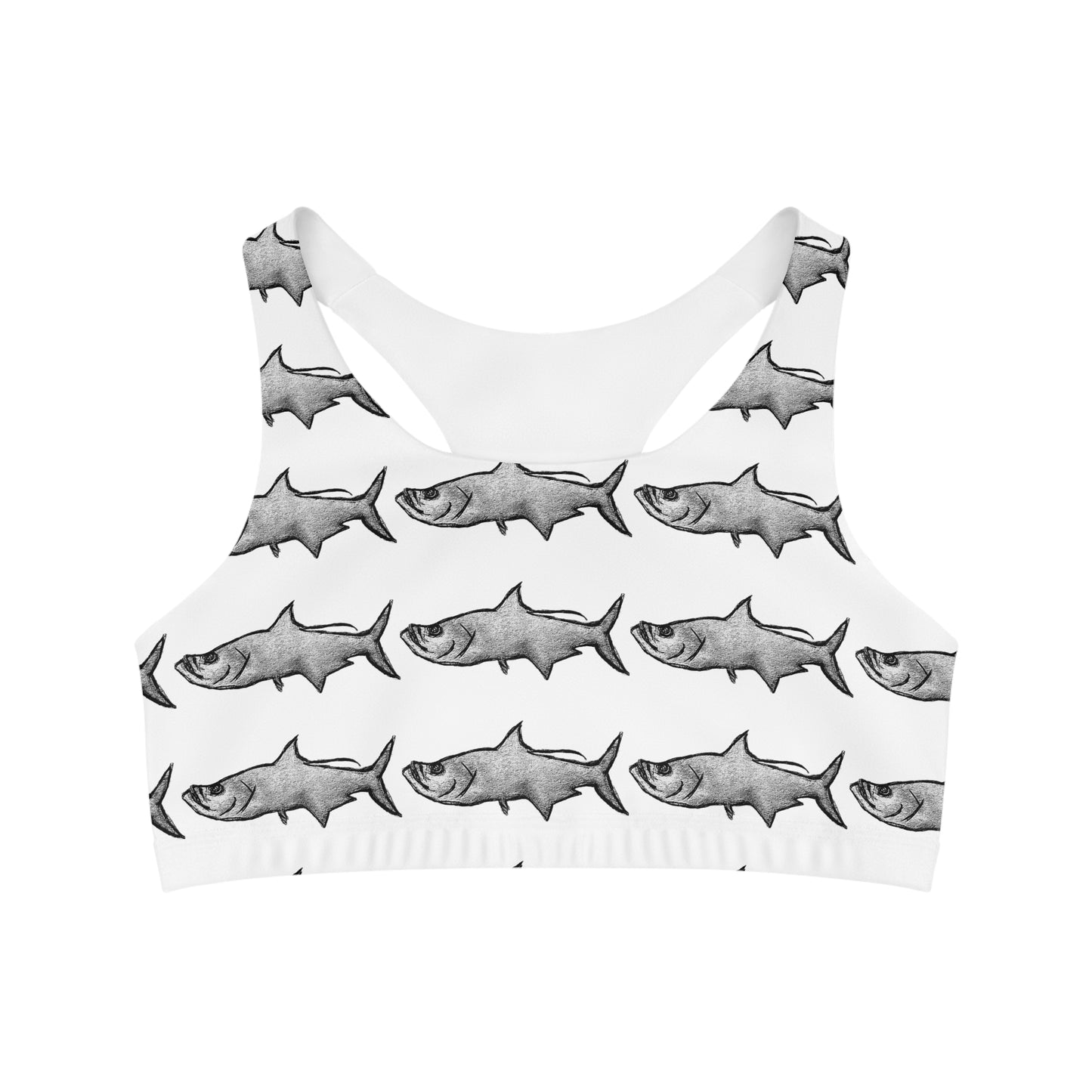 Seamless Concrete Tarpon Sports Bra