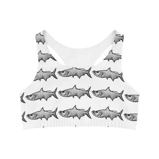 Seamless Concrete Tarpon Sports Bra