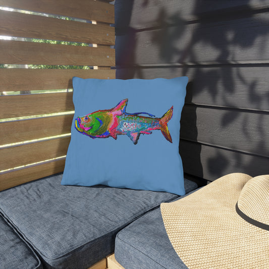 Outdoor Colorful Tarpon Outdoor Throw Pillows