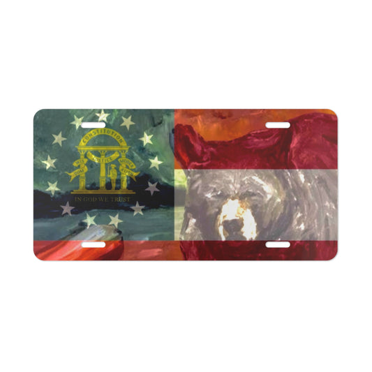 State of Georgia Black Bear Vanity Plate