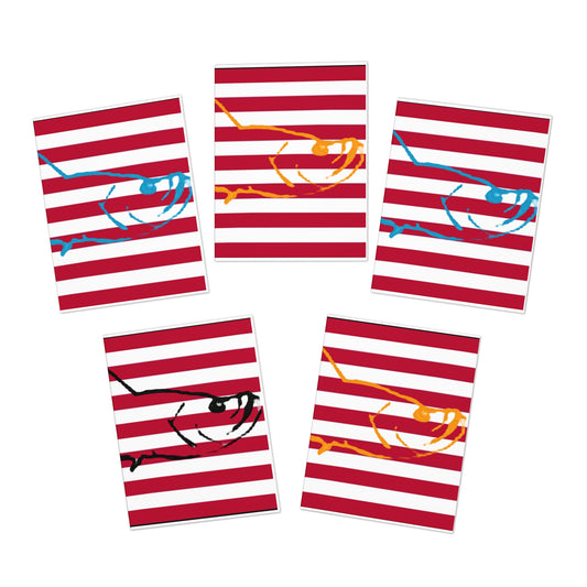 Independence Day Tarpon Party Cards - Blank(5-Pack)
