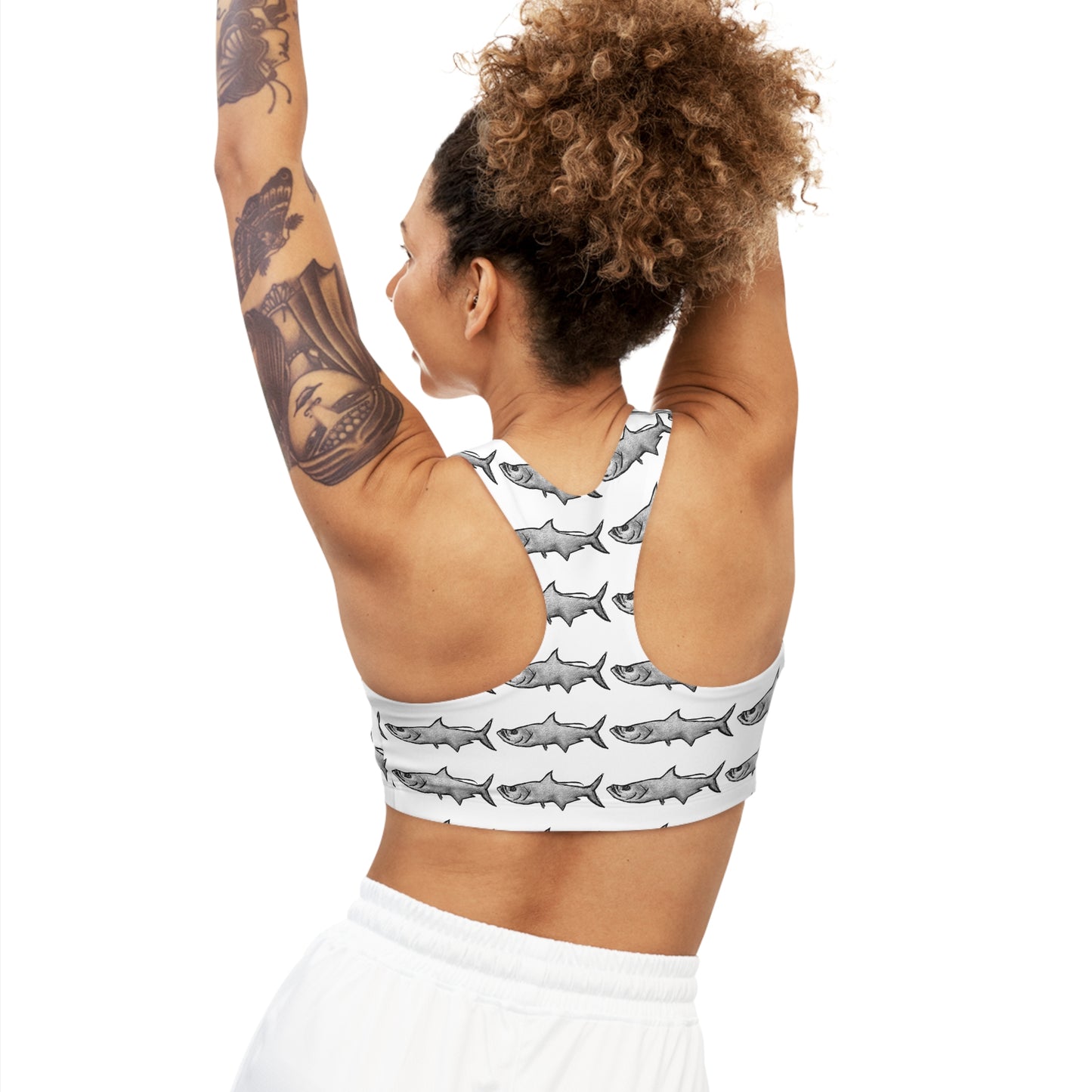 Seamless Concrete Tarpon Sports Bra