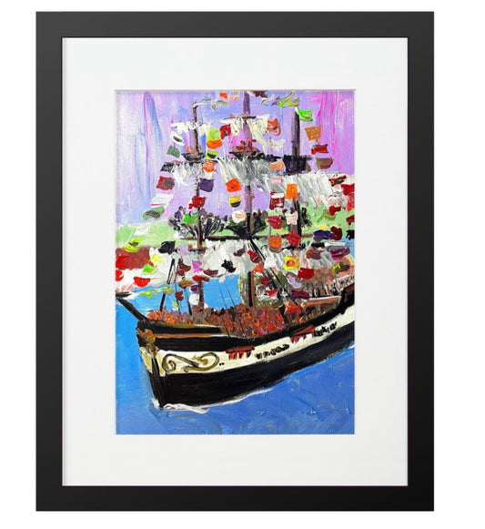 Gasparilla Invasion Framed Print. 18 x 22 Hanging