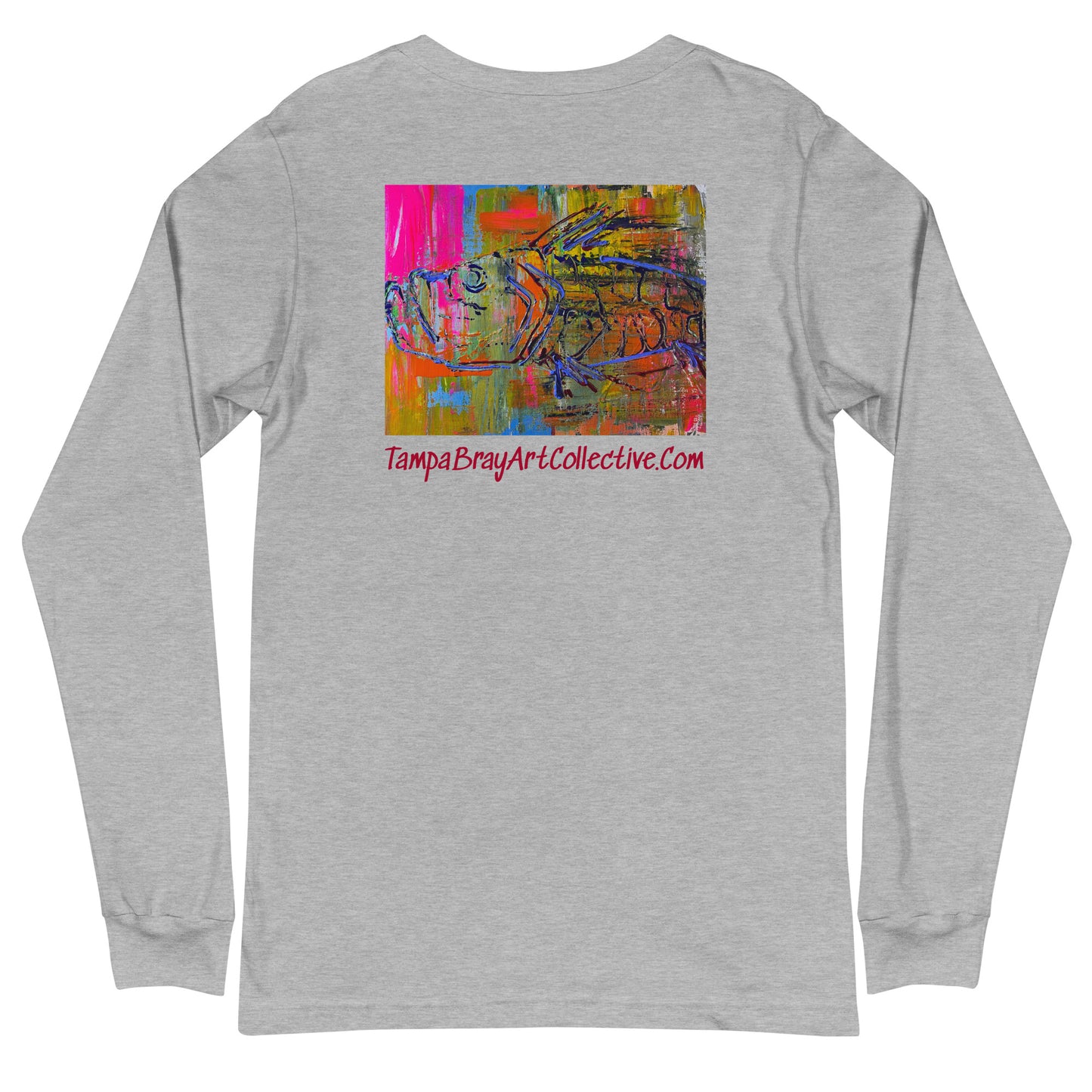 Abstract Fish Print Long Sleeve Tee