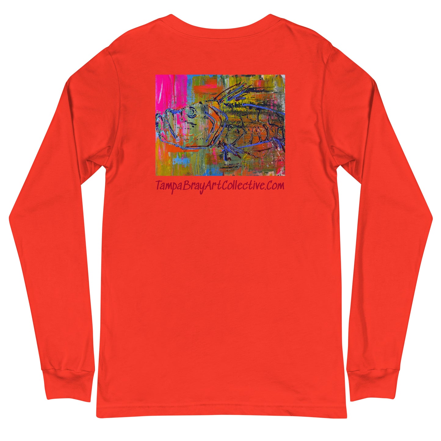 Abstract Fish Print Long Sleeve Tee