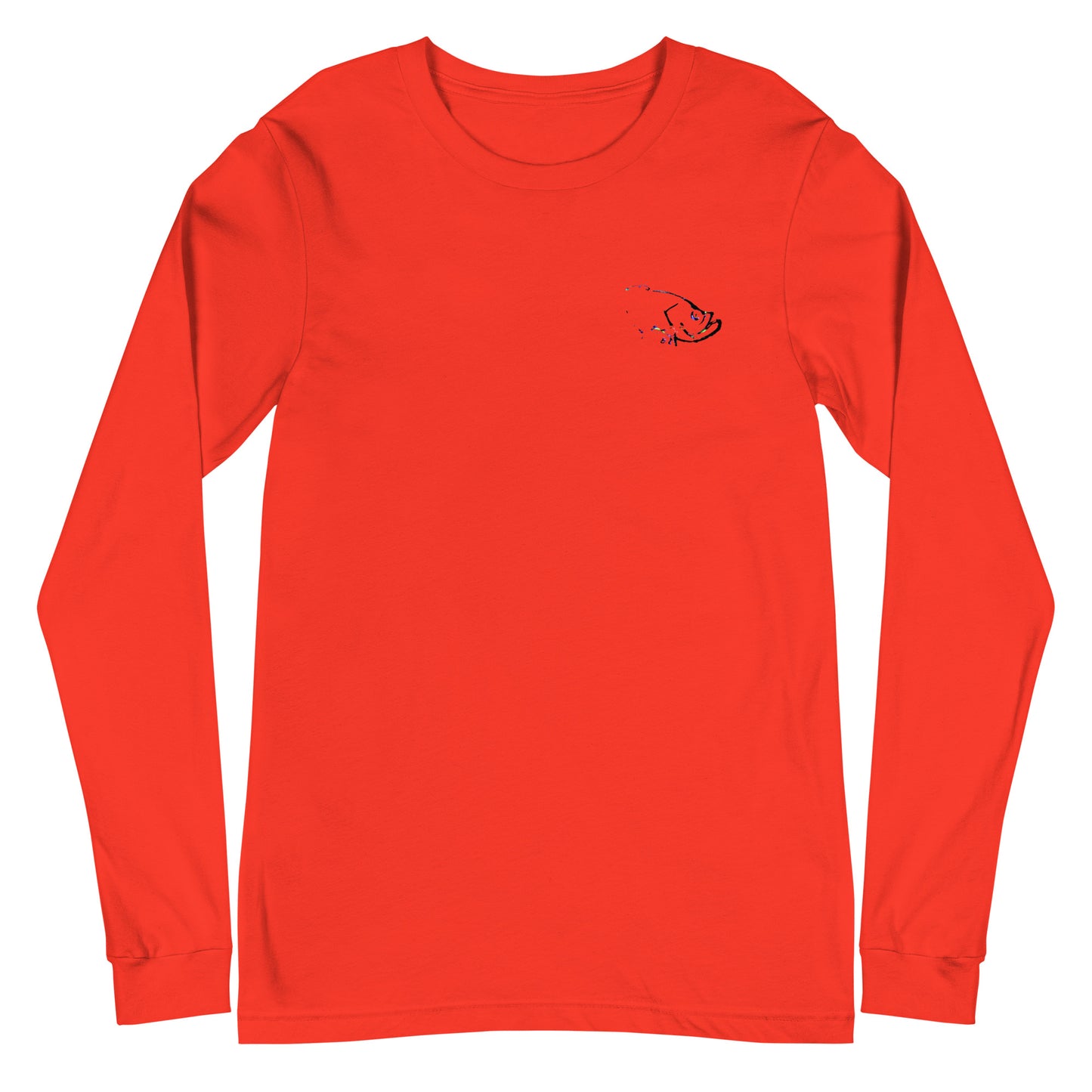 Abstract Fish Print Long Sleeve Tee