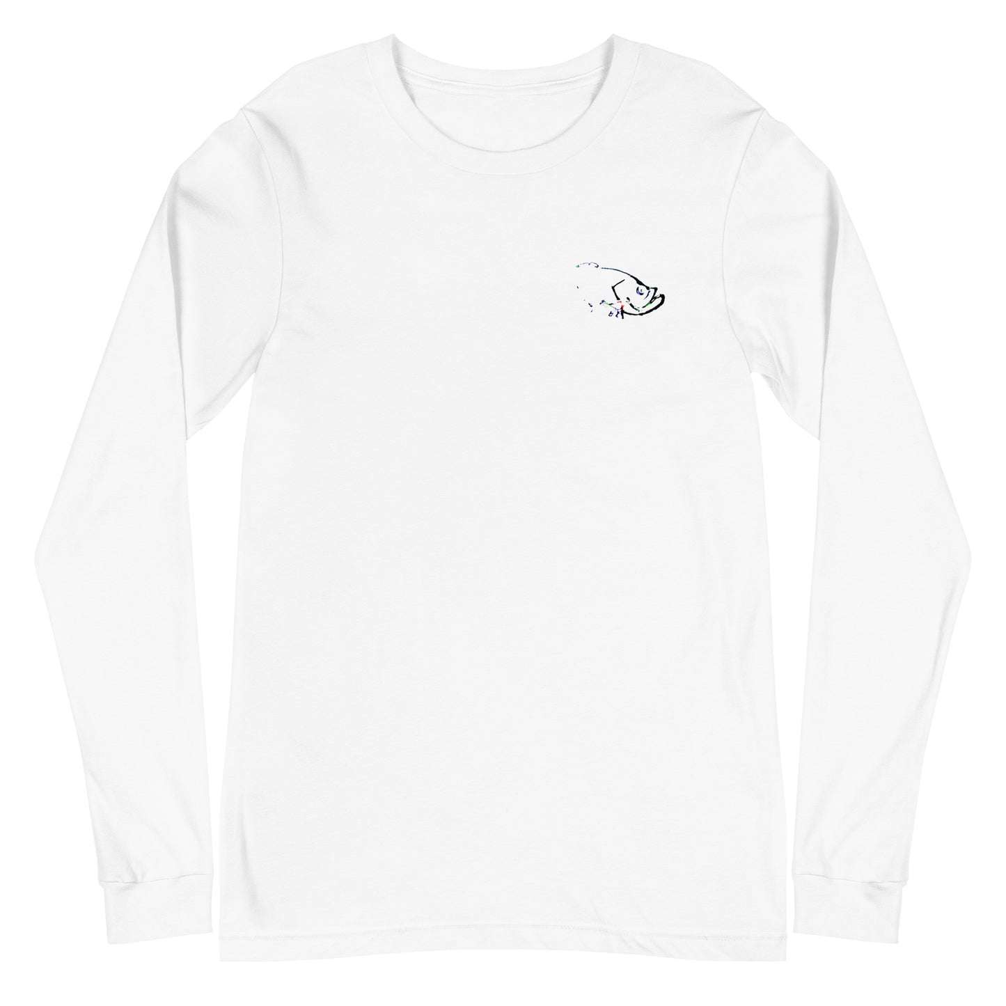 Abstract Fish Print Long Sleeve Tee